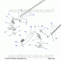 CHASSIS, PROTECCIÃ³N DEL EMBRAGUE, FOOTRESTS, TUNNEL GRIPS