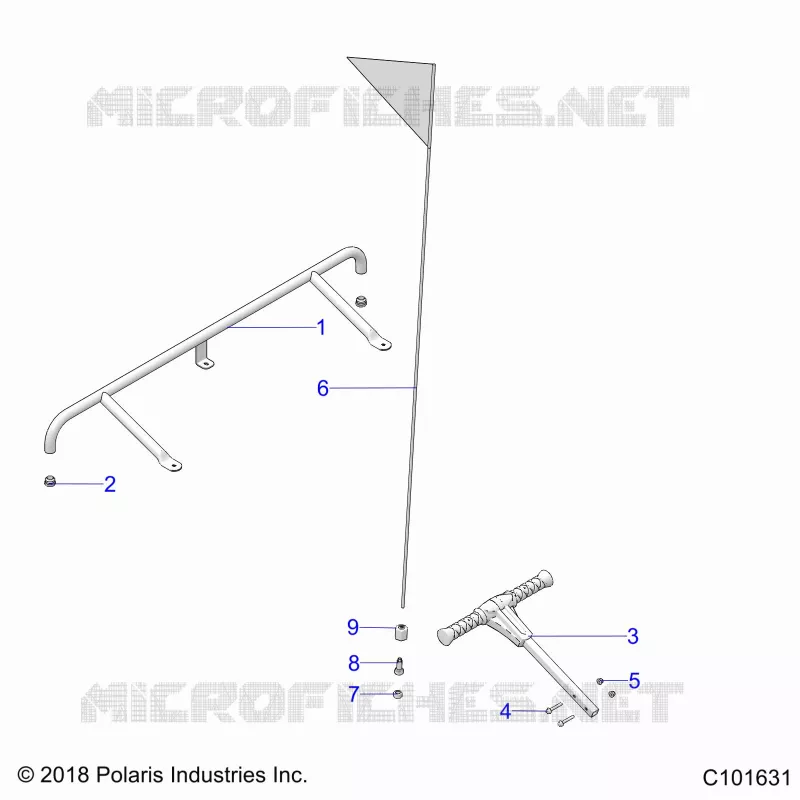 BODY, ACCESSORY PARACHOQUES, FLAG, AND PASS HANDLE