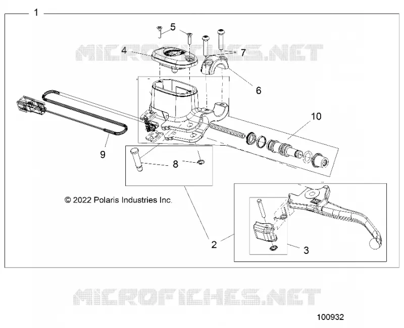 FRENO FRONTAL BRAKE LEVER AND MASTER CYLINDER
