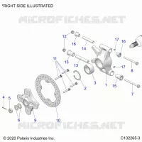 SUSPENSION TRASERA HUBS, CARRIER AND BRAKE DISC