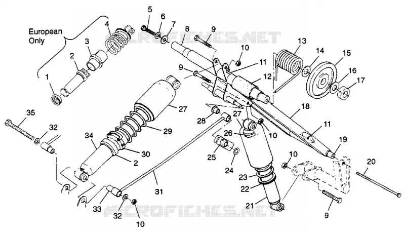 TRASERO ARM PAR CLASSIC TOURING 0973365 and EUROPEAN CLASSIC TOURING E97336 (4938493849B014)