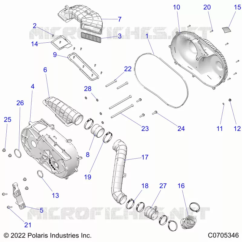 TREN, CLUTCH COVER AND DUCTING
