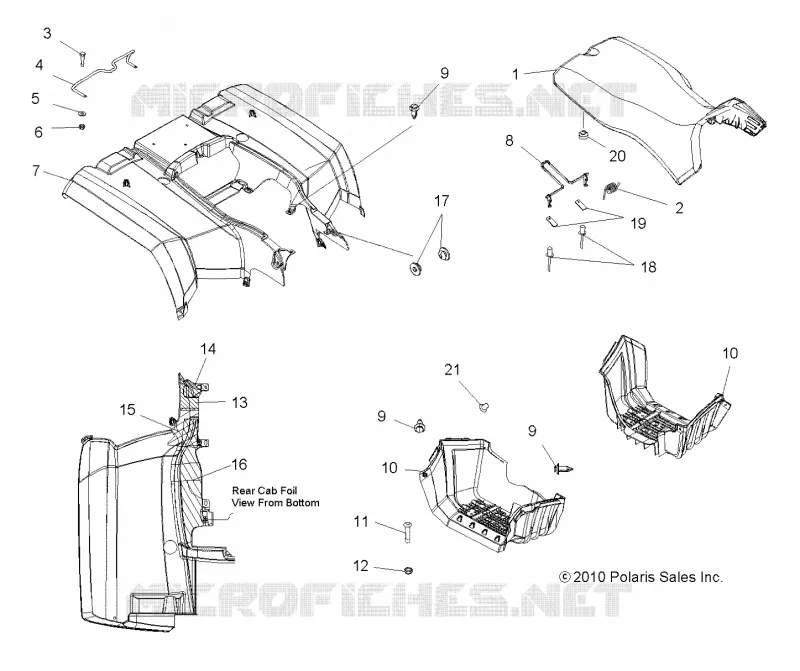 TRASERO CAB, ASIENTO and para pies
