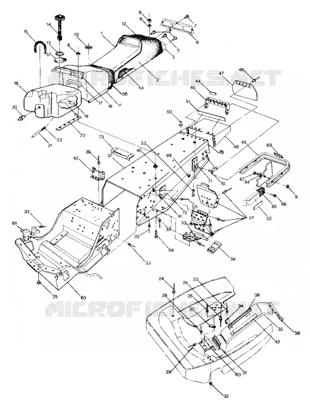 CHASIS AND ASIENTO 650 Updatd 2/90 (4916801680001A)