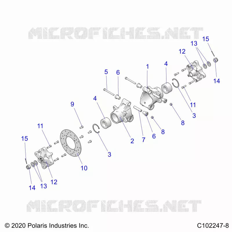 SUSPENSION TRASERA HUBS, CARRIER AND BRAKE DISC
