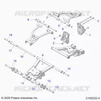SUSPENSION TRASERA CONTROL ARM, MOUNTING