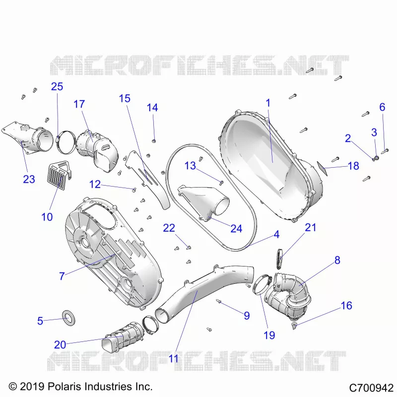 TREN, CLUTCH COVER AND DUCTING