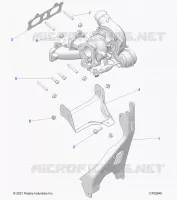 ENGINE, TURBO CHARGER MOUNTING