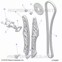 LA CADENA DE LEVAS AND TENSIONER