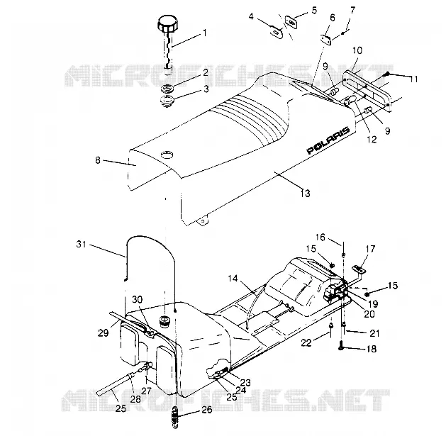 ASIENTO Y tanque de gas ASAMBLEA SUPER SPORT 0950743 (4928882888A007)