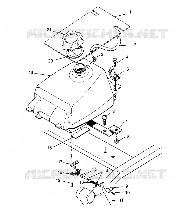 MONTAJE DEL DEPÓSITO DE COMBUSTIBLE Trail Blazer W947221 (4926832683A010)