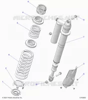 SUSPENSION, REAR MONTAJE DE DESCARGA