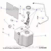 SISTEMA DE COMBUSTIBLES, FUEL TANK ASM.