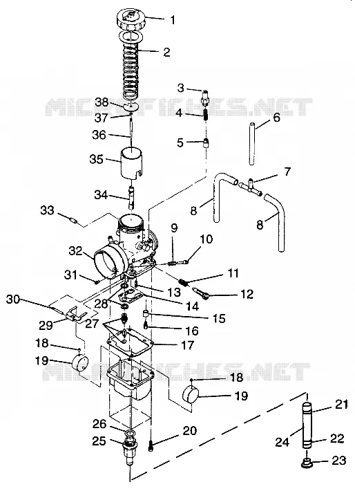 CARBURADOR ULTRA SPX 0975678, ULTRA SPX SE H975678 AND EUROPEAN ULTRA SPX S (4939533953D001)