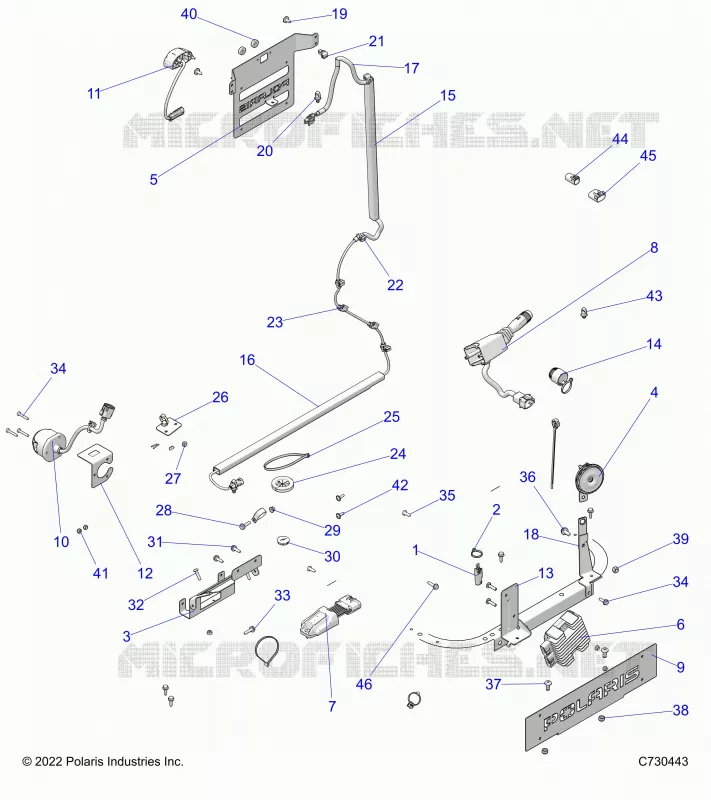 ELECTRICA, WIRE HARNESS COMPONANTS, AND LICENSE PLATES 