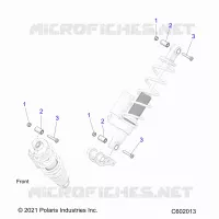 SUSPENSION, MONTAJE DE DESCARGA, REAR SUSP.