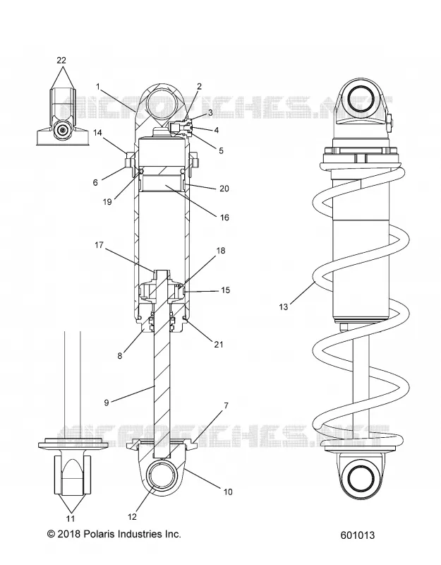 SUSPENSION, CHOQUE FRONTAL TRACK (BLACK COIL OVER)