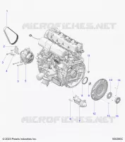 ENGINE, ALTERNADOR, FLYWHEEL, AND STARTER