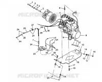 MONTAJE DEL MOTOR 500 INDY 0982764(A)(B) and EUROPEAN 500 INDY E982764A (4942104210C002)