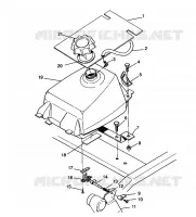 MONTAJE DEL DEPÓSITO DE COMBUSTIBLE Sport 400L W958540 (4930133013A012)