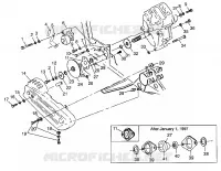 CAJA DE ENGRANAJES/FRENO and cubierta de la cadena MOUNTING Magnum 4X4 W97AC42A, Swedish Magnum (4940834083C004)