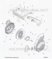 ENGINE, BLOWER HOUSING AND ARRANQUE DE RETROCESO