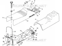 ASIENTO Y TANQUE DE GAS 500 INDY 0982764(A)(B) and EUROPEAN 500 INDY E982764A (4942104210A007)