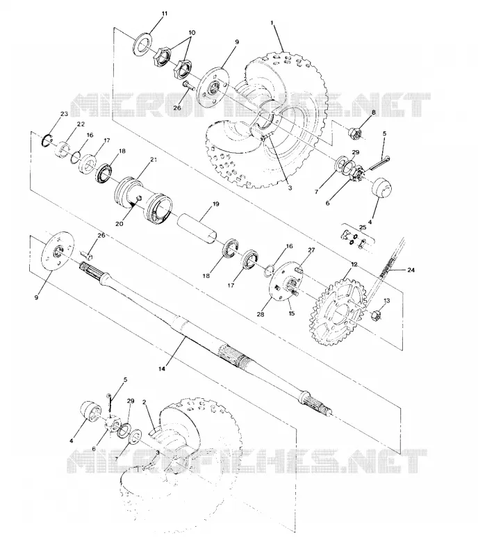 TRASERO conjunto de accionamiento RUEDA 250 4x4 / W928127 (4922872287B011)