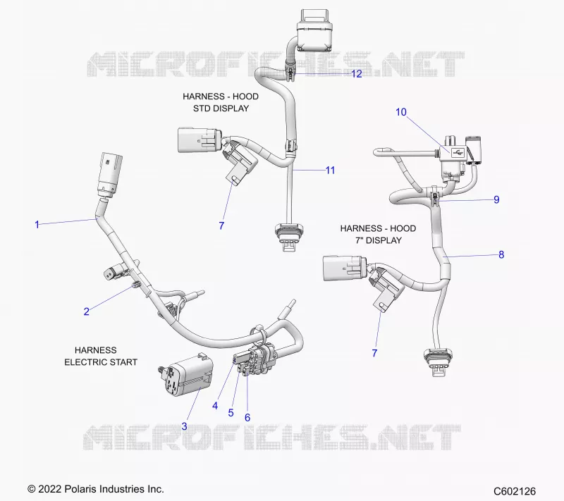 ELECTRICA, WIRE HARNESS, HOOD, ELECTRIC START