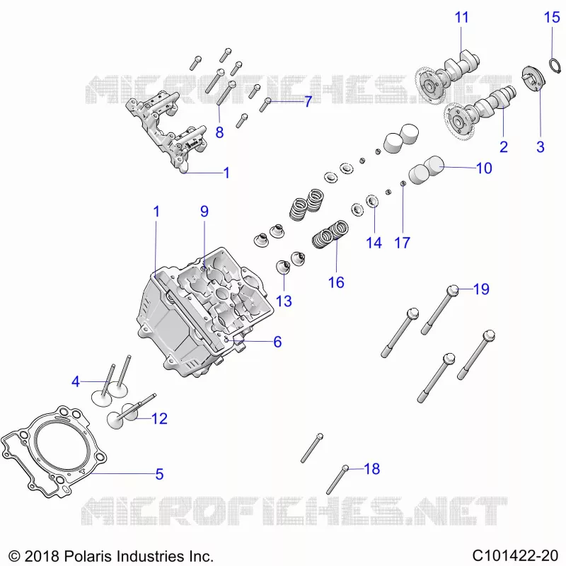 ENGINE, CULATA, CAMS AND VALVES