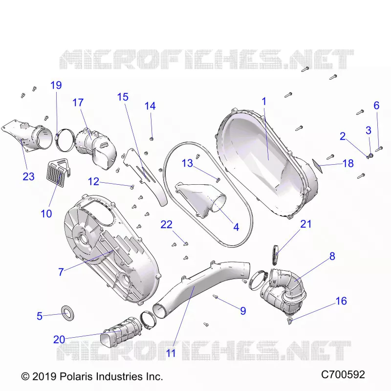 TREN, CLUTCH COVER AND DUCTING