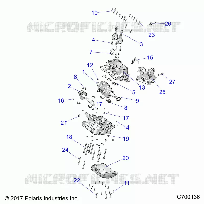 ENGINE, CRANKCASE AND CIGUEÑAL