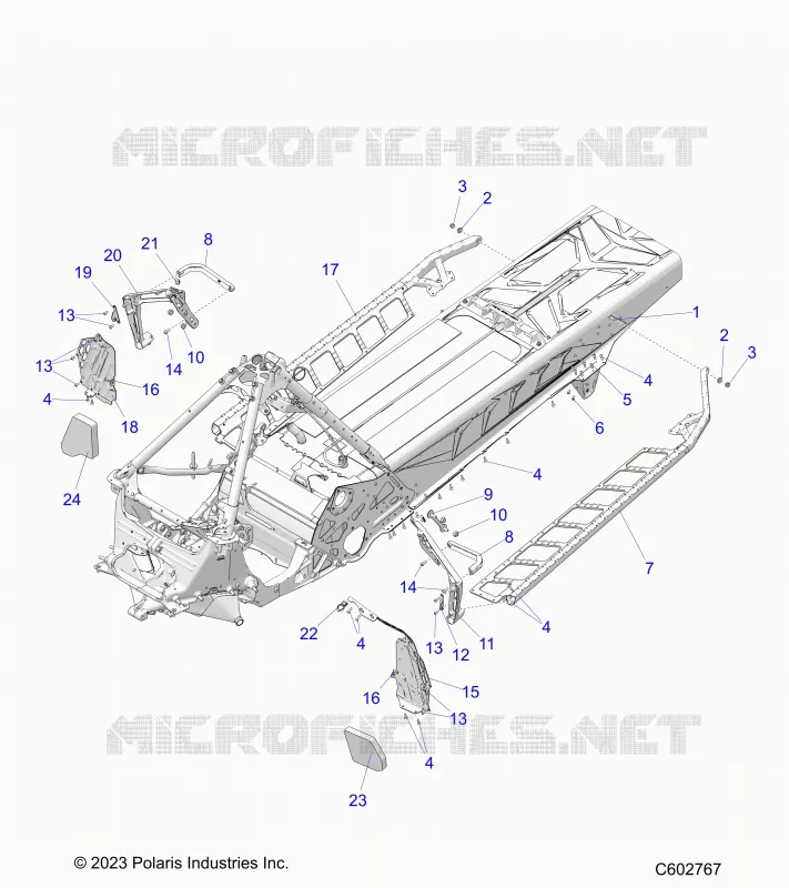 CHASIS, FOOTRESTS, AND RUNNING BOARDS