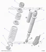SUSPENSION, REAR MONTAJE DE DESCARGA