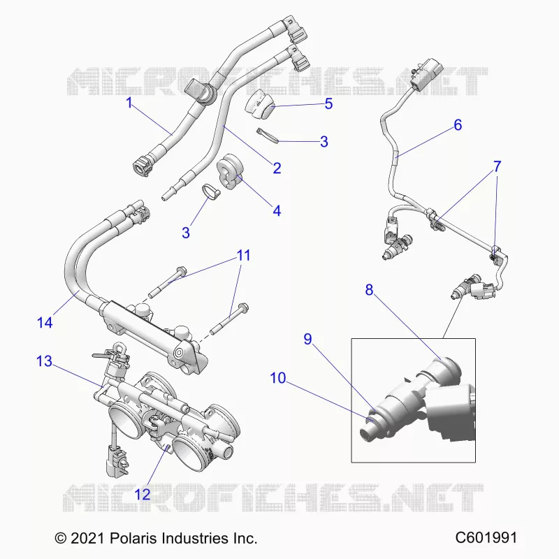 SISTEMA DE COMBUSTIBLE, RAIL, LINES AND THROTTLE BODY