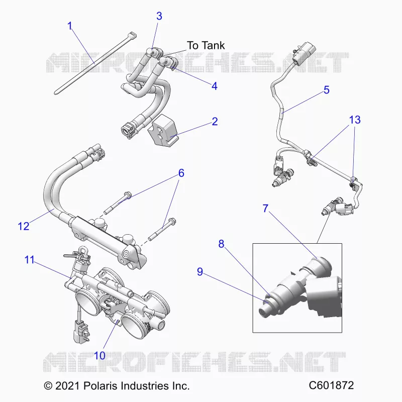 SISTEMA DE COMBUSTIBLE, RAIL, LINES AND THROTTLE BODY