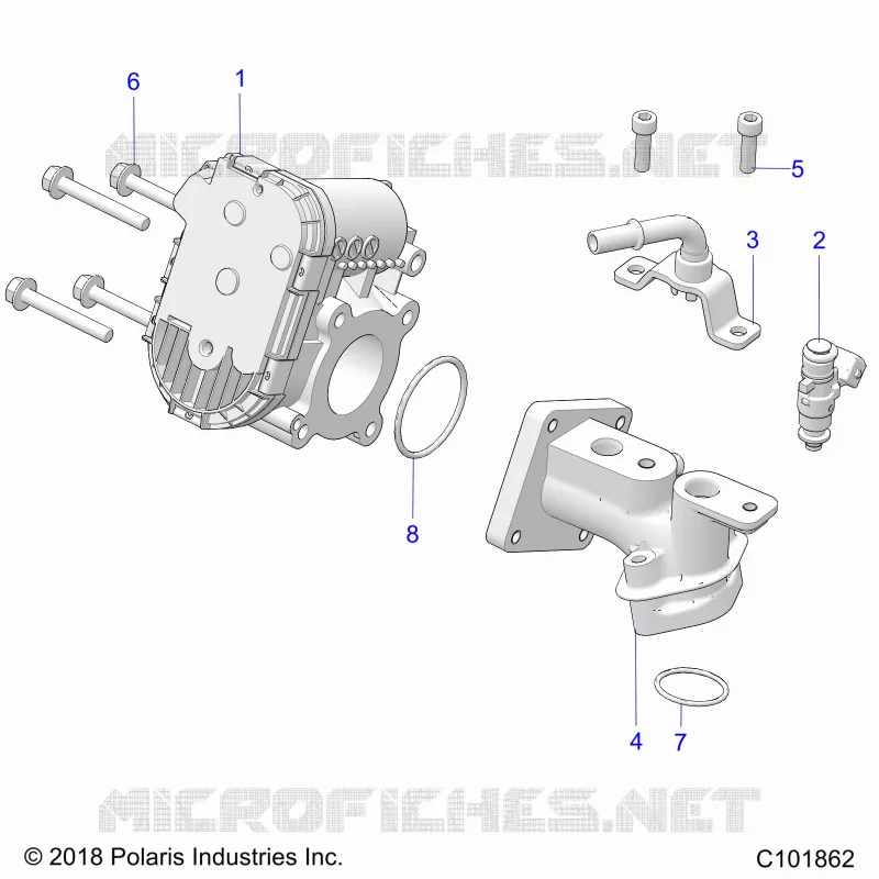 ENGINE, CUERPO DE MARIPOSA AND FUEL RAIL