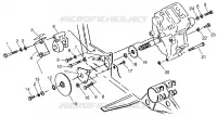 CAJA DE ENGRANAJES/FRENO and cubierta de la cadena MOUNTING XPRESS 300 W969530 and XPRESS 400 W (4935923592C009)