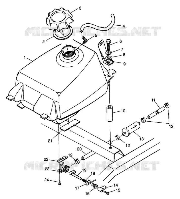 GASOLINA TANK Magnum 4X4 W968144 and Swedish Magnum 4X4 S968144 (4936053605A011)
