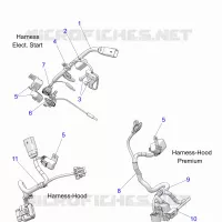 ELECTRICA, WIRE HARNESS, HOOD, ELEC. START