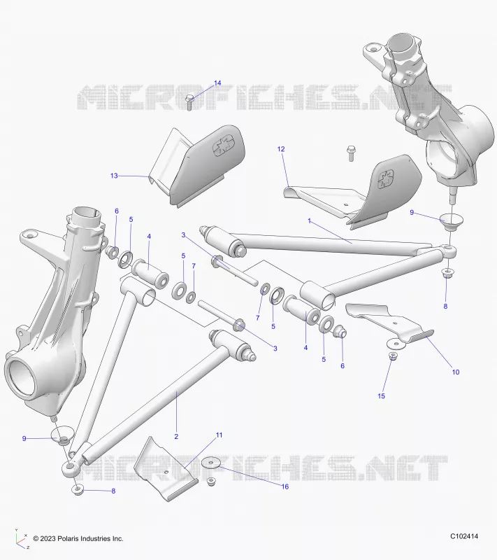SUSPENSION, A-ARM AND PUNTAL MOUNTING