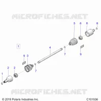 DRIVE TRAIN, TRANSMISION DELANTERA SHAFT