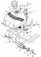 GASOLINA TANK XPRESS 300 W97CA28C and  XPRESS 400L W97CA38C (4939603960B003)