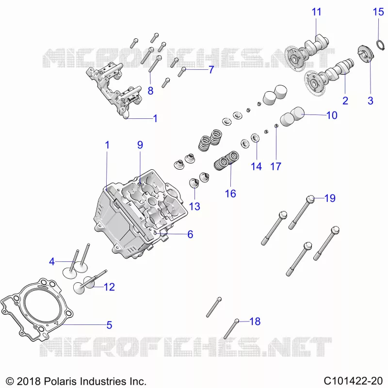 CILINDRO HEAD, CAMS AND VALVES