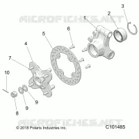 SUSPENSION TRASERA HUB AND BEARING CARRIER