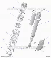 SUSPENSION, REAR MONTAJE DE DESCARGA