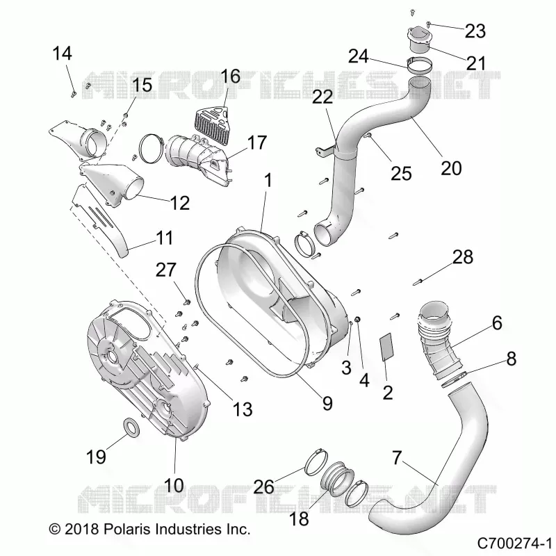 TREN, CLUTCH COVER AND DUCTING