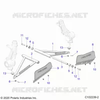 SUSPENSION, A-ARM AND PUNTAL MOUNTING