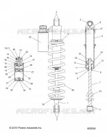 SUSPENSION, SHOCK TRASERO TRACK, W/RES.