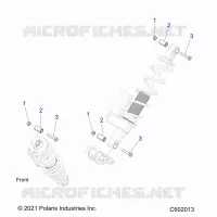 SUSPENSION, MONTAJE DE DESCARGA, REAR SUSP.